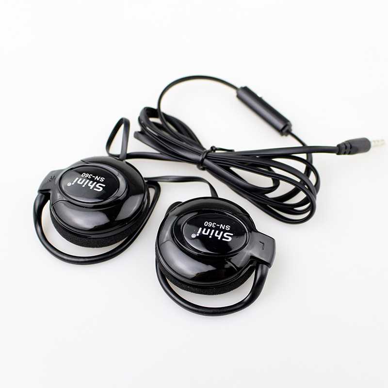 ( 100% BARANG ORI ) Shini Earhook Clip-on Headphone Sporty with Mic - SN360