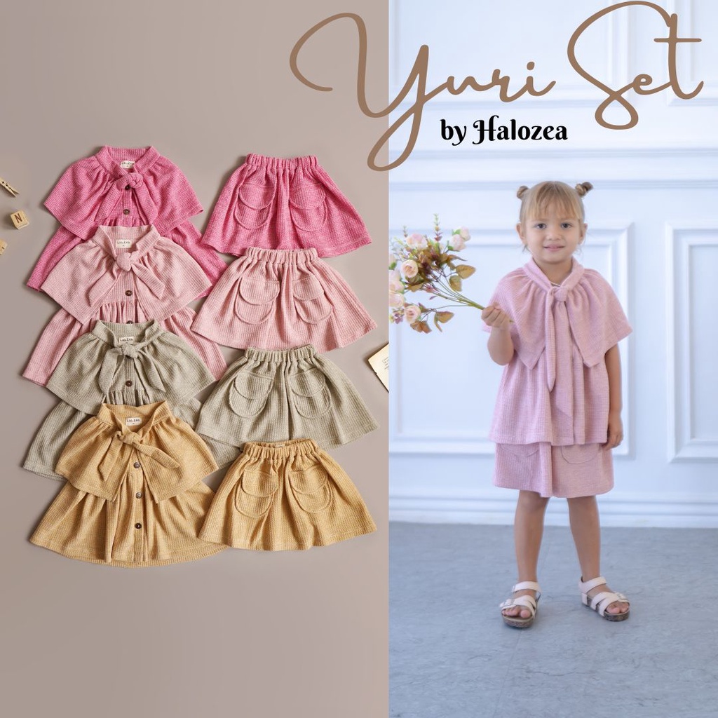 Setelan Anak | Halozea Yuri Set ( Setelan anak perempuan cape + rok)