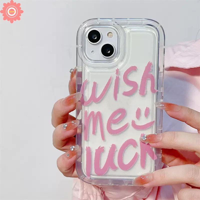 IPHONE Ins Fashion Graffiti Huruf Telepon Case Kompatibel Untuk Iphone11 13 14 12 Pro Max6 6S 7 8 Plus XR X XS MAX 7plus 8plus Shockproof Airbag Lembut TPU Anti Jatuh Bening Penutup Belakang