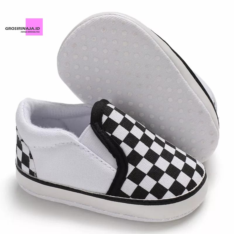 Sepatu Prewalker Slipon Laki-Laki Sepatu Bayi Perempuan Catur