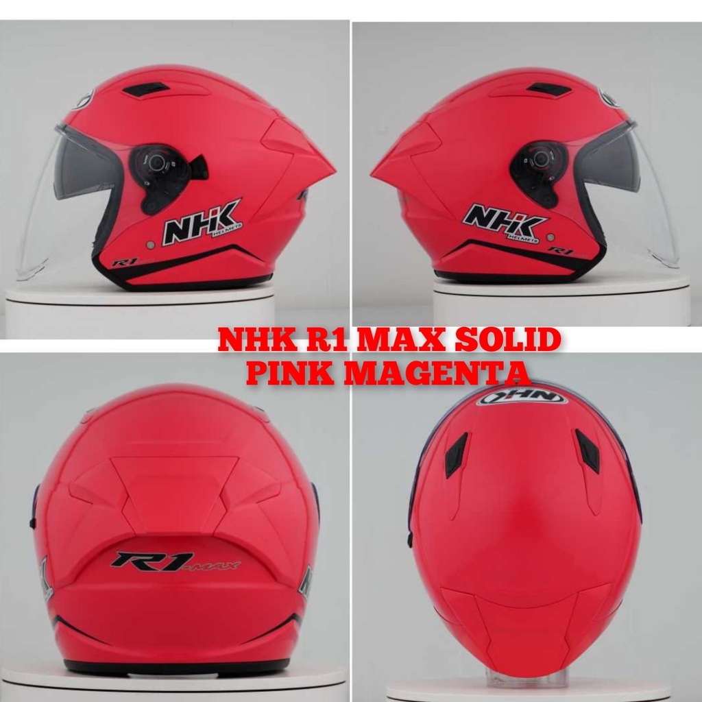 Jual Helm Nhk Helm Nhk R Helm Nhk R Max Solid Pink Magenta Original Nhk R Max Polos