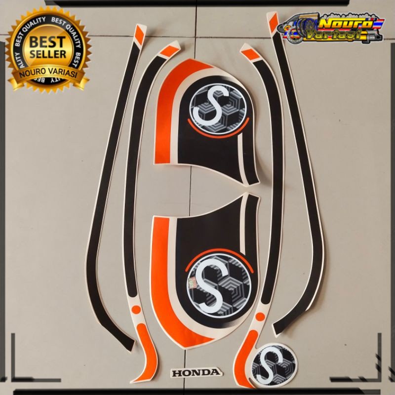 COD stiker striping motor honda scoopy 2021 cream list body standar mantap