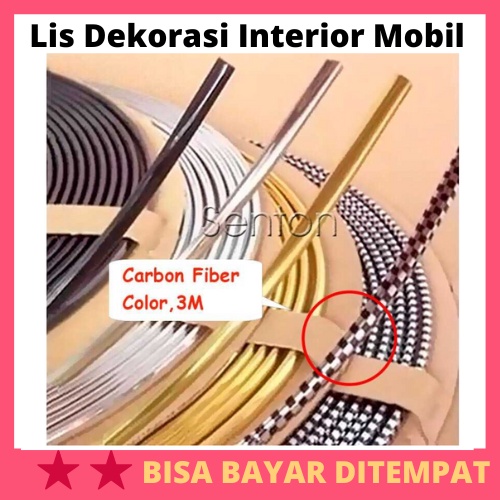 Lis Dekorasi Interior Mobil Moulding Chrome Trim Strip 4 m / Karet List Lis Sill Pelindung Pengaman 