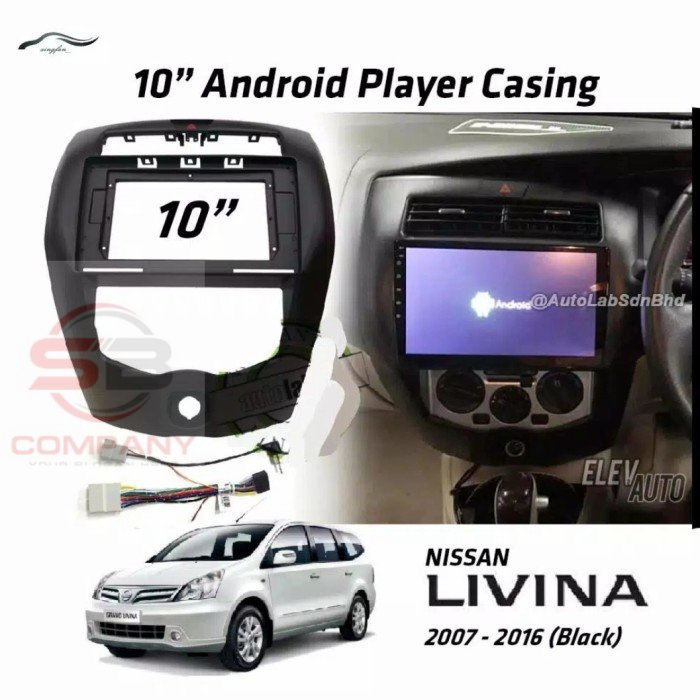 Frame LIVINA Head Unit Android 10 inch LIVINA Frame Nissan Livina