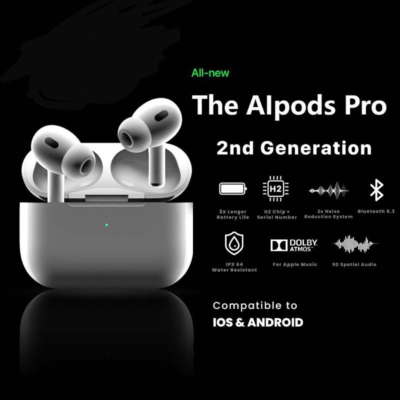 The ICON PODs Pro 2 Wireless Charging Case Earphones (IMEI &amp; Serial Number Detectable + Spatial Audio) AIPODS