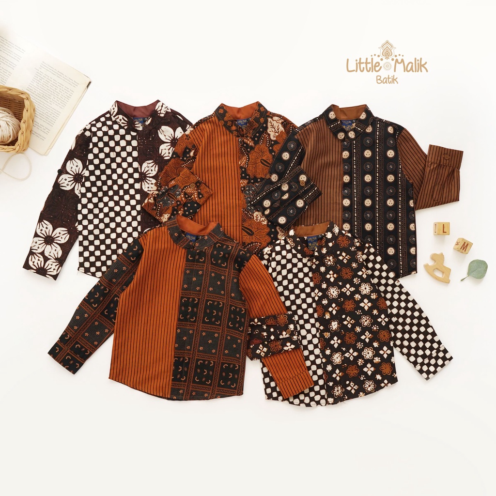 Kemeja Batik Anak Lengan Panjang By Little Malik Batik, Lawasan Solo