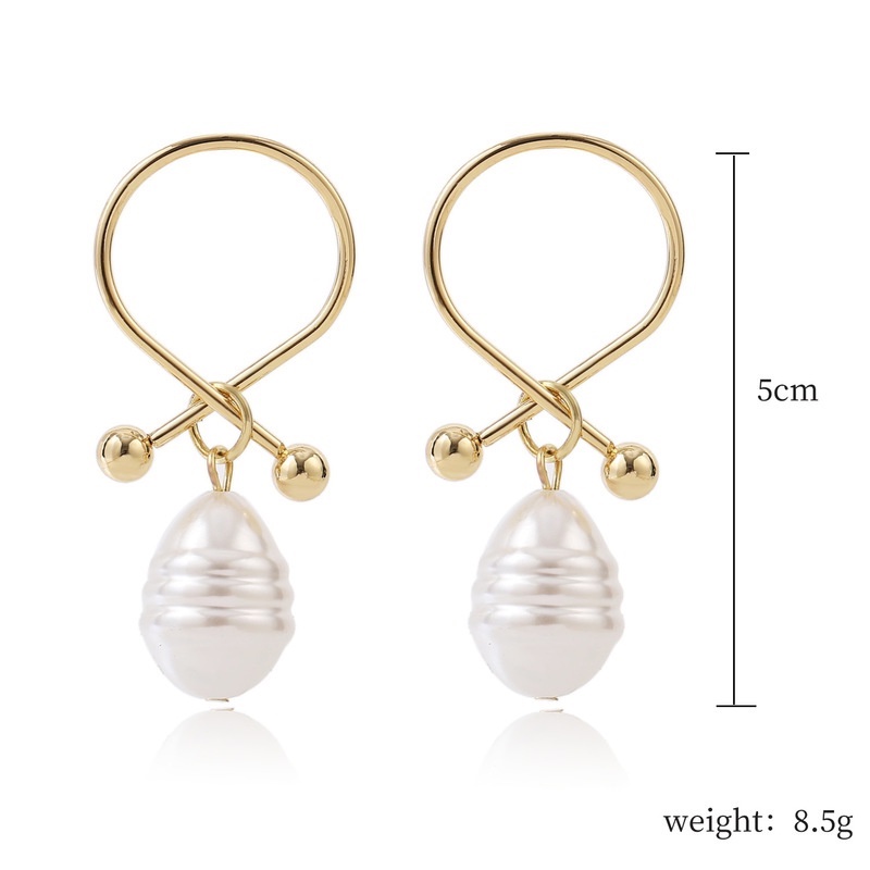 Anting Mutiara Putih Handmade Gaya Korea Untuk Wanita