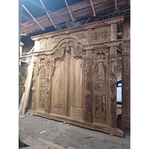 Gebyok ukir kayu jati 3mx2.6m