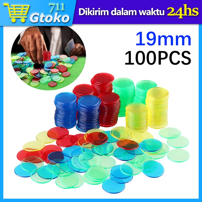 Poker Chips Koin 100Pcs/Set Poker Casino Blackjack Mahjong
