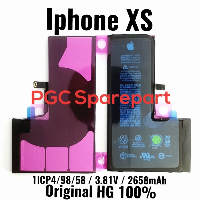 Baterai Hg 100% Iphone Xs Batre Batere Baterei Batrei #Original