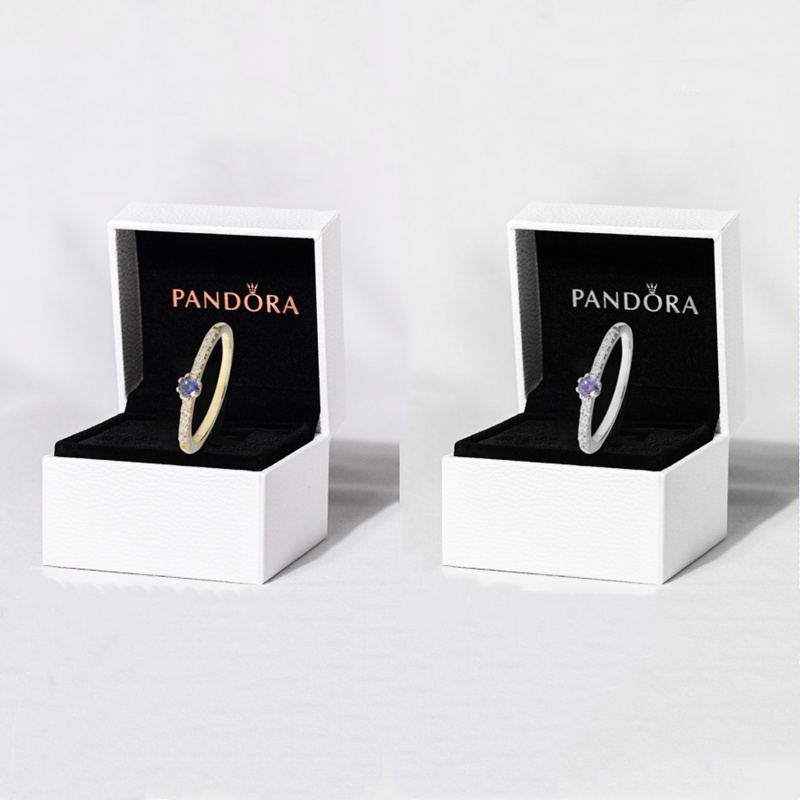 Pandora Cincin 925 Silver Hias Berlian Dengan Kotak Untuk Wanita