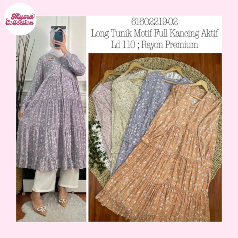 LONG TUNIK MOTIF | TUNIK | BAJU WANITA | FASHION WANITA | TUNIK MOTIF | LONG DRESS | BAJU MURAH | BA