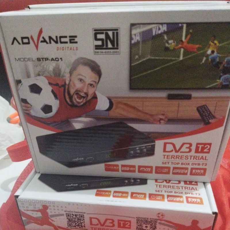 MURAH Advance Digital TV Set Top Box DVB-T2 Digital Terrestrial Receiver STB STP A01 DV3 T2 antena T