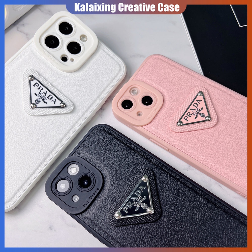 Casing Kulit Prada Mewah Untuk iPhone 14 Pro Max14Plus 13ProMax 12promax 11Pro X Xr Xs Max Case Hard Back Cover