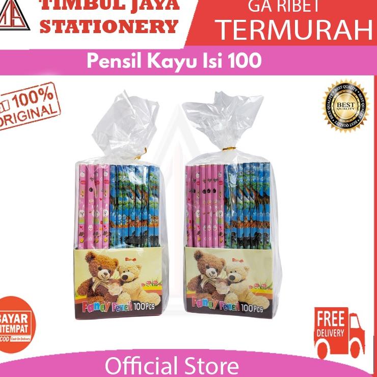 

Baru Hemat Pensil kayu alat tulis 2b fancy unik pencil isi 100pc goodie bag gift pencil