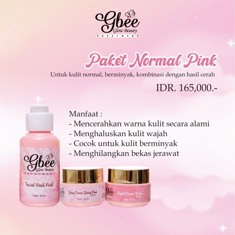 (Bisa COD)PAKET NORMALPINK GBEE GLOWBEAUTY