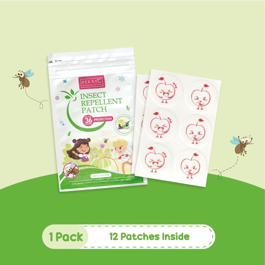 BerryC Mosquito &amp; Insect Repellent Patch Stiker Anti Nyamuk Tahan Lama