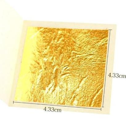 

ADL8-6POL2 10pcs Edible Gold 24K Leaf Sheet / Kertas Emas Kue Premium [HSH]