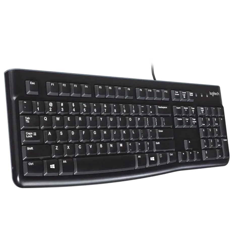 KEYBOARD PC DESKTOP NETBOOOK USB WIRED LOGITECH K120 BLACK LOW PROFILE