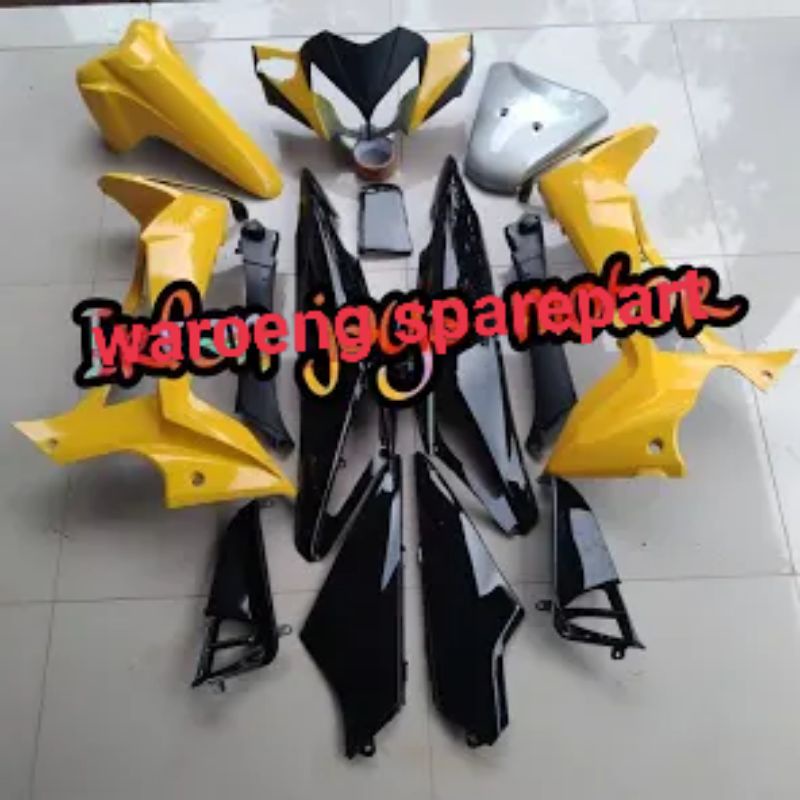 Body halus Supra x 125 Batman kuning hitam