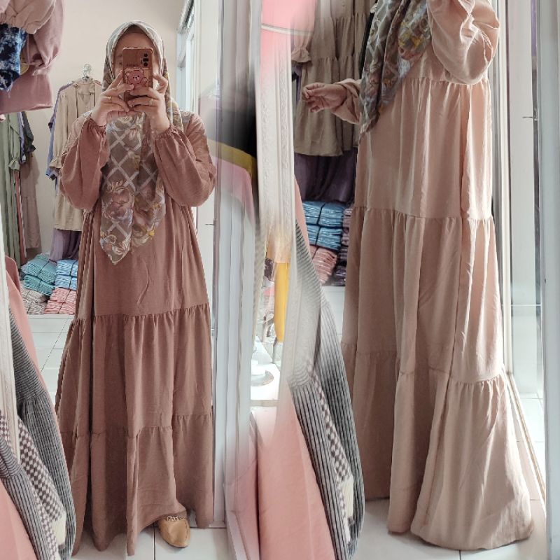 GAMIS CRINKLE AIRFLOW / GAMIS POLOS TUMPUK 3