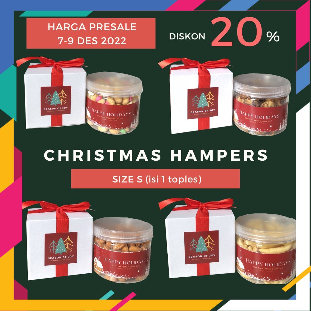 

SPECIAL NATAL DAN TAHUN BARU 2022 /[DELISH SNACKS] Hampers Natal Size M (isi 2 toples) / Snack Cemilan Camilan / Bingkisan Parcel Parsel Hadiah Set Gift Natal