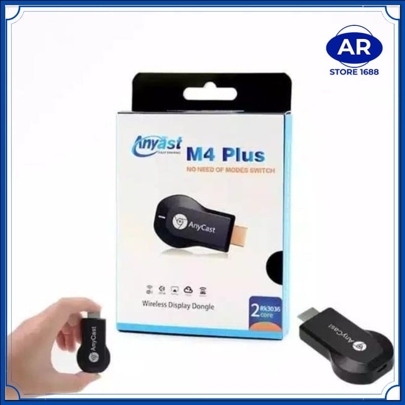 M4 PLUS AnyCast Hdmi Dongle WIRELESS / Wifi DISPLAY mirroring layar hp / laptop / proyektor / tv 4.7 49 Penilaian 124 T