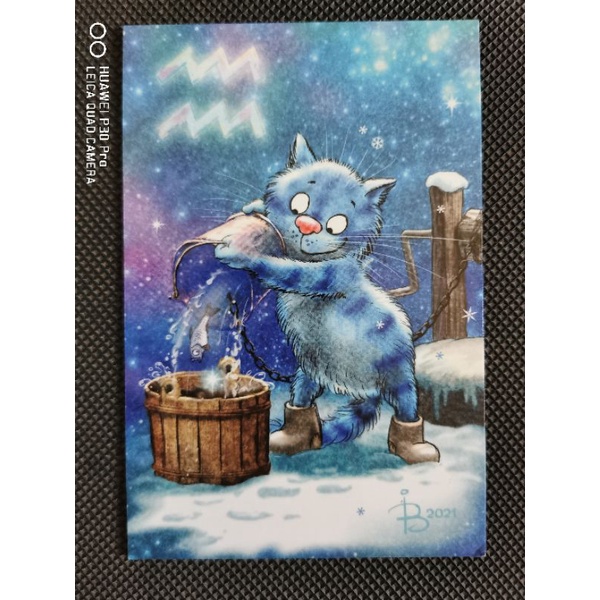 

kartu pos kucing bluecat/bluecat postcard