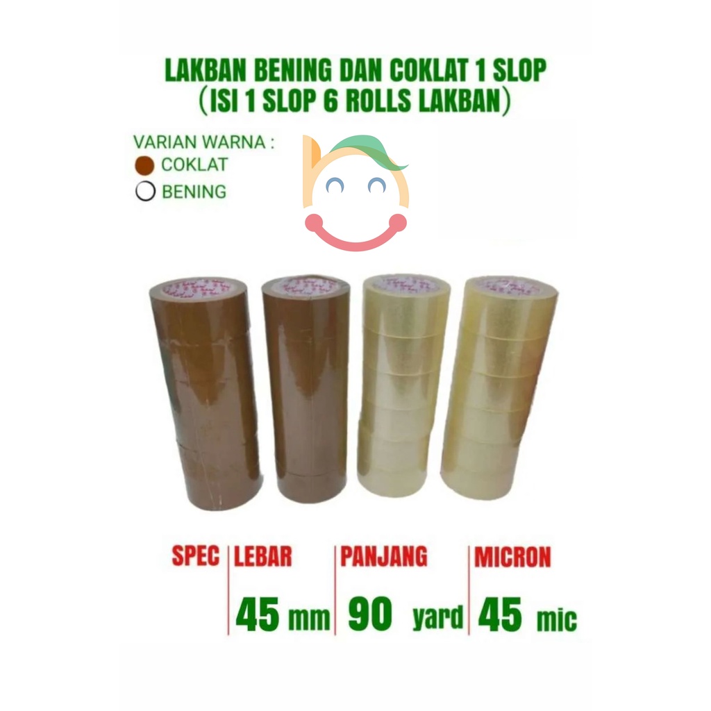 

Plester Lakban Tape Bening 90 100 Yard