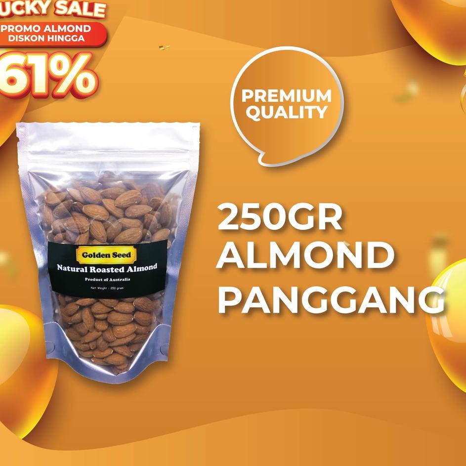 

し KACANG ALMOND PANGGANG 250 GRAM PREMIUM - ROASTED ALMOND 250 GR ぶ