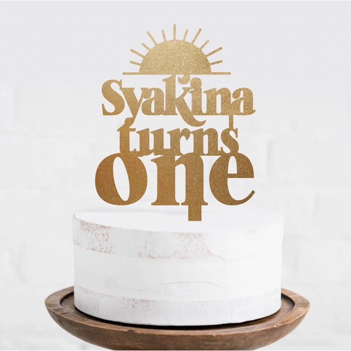 Topper Cake Topper / Hiasan Kue One Topper Cake / Topper Kue Akrilik Acrylic