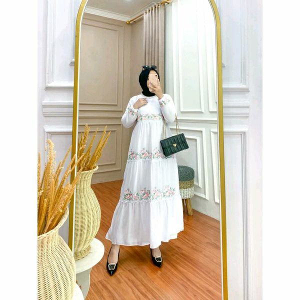 GAMIS CERUTY BORDIR CANDA (KODE CR2)/GAMIS UMROH/GAMIS PUTIH