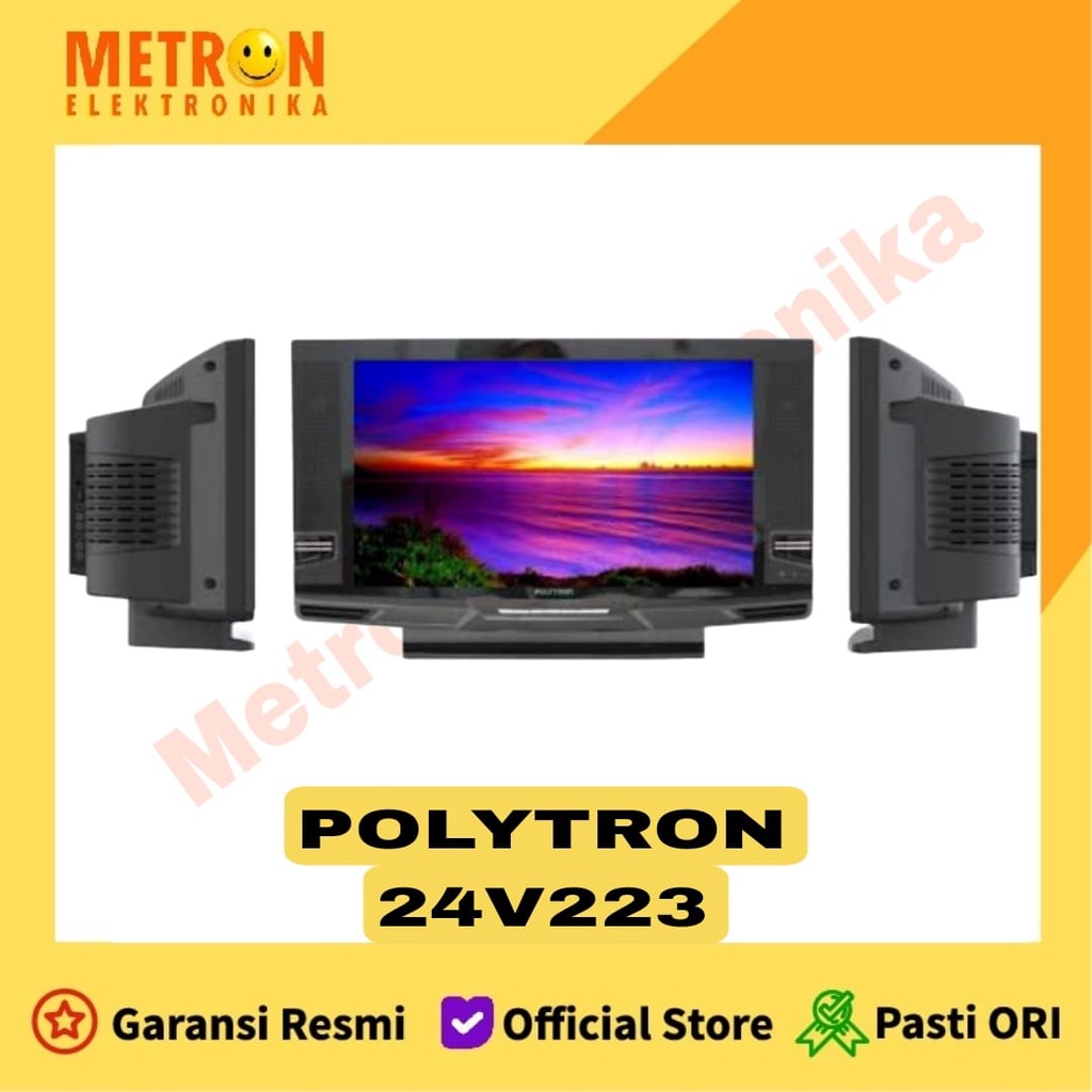 POLYTRON PLD 24 V 223 DVB T2 DIGITAL TV LED 23,6&quot; NEW LOOK + USB MOVIE / PLD24V223