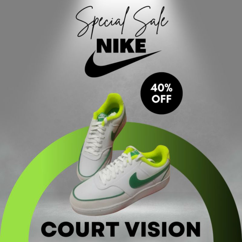 [Sale] Nike Women's Court Vision Low Canvas Shoes - White