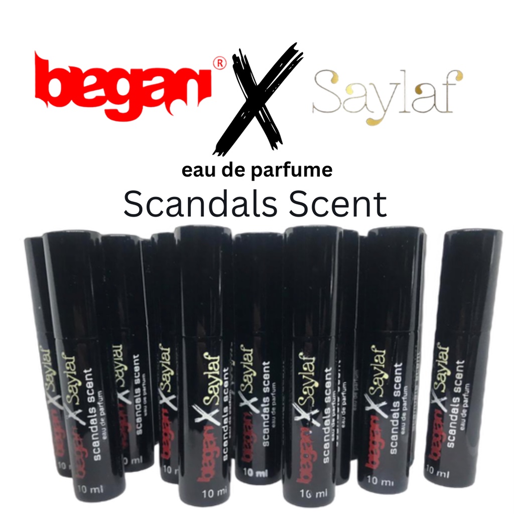 Began X Saylaf SCANDALS Parfum Pria Maskulin Soft bargamot vanila afrodisiak 10ml botol kaca hitam