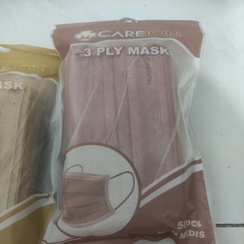 masker earloop 3 ply careion warna