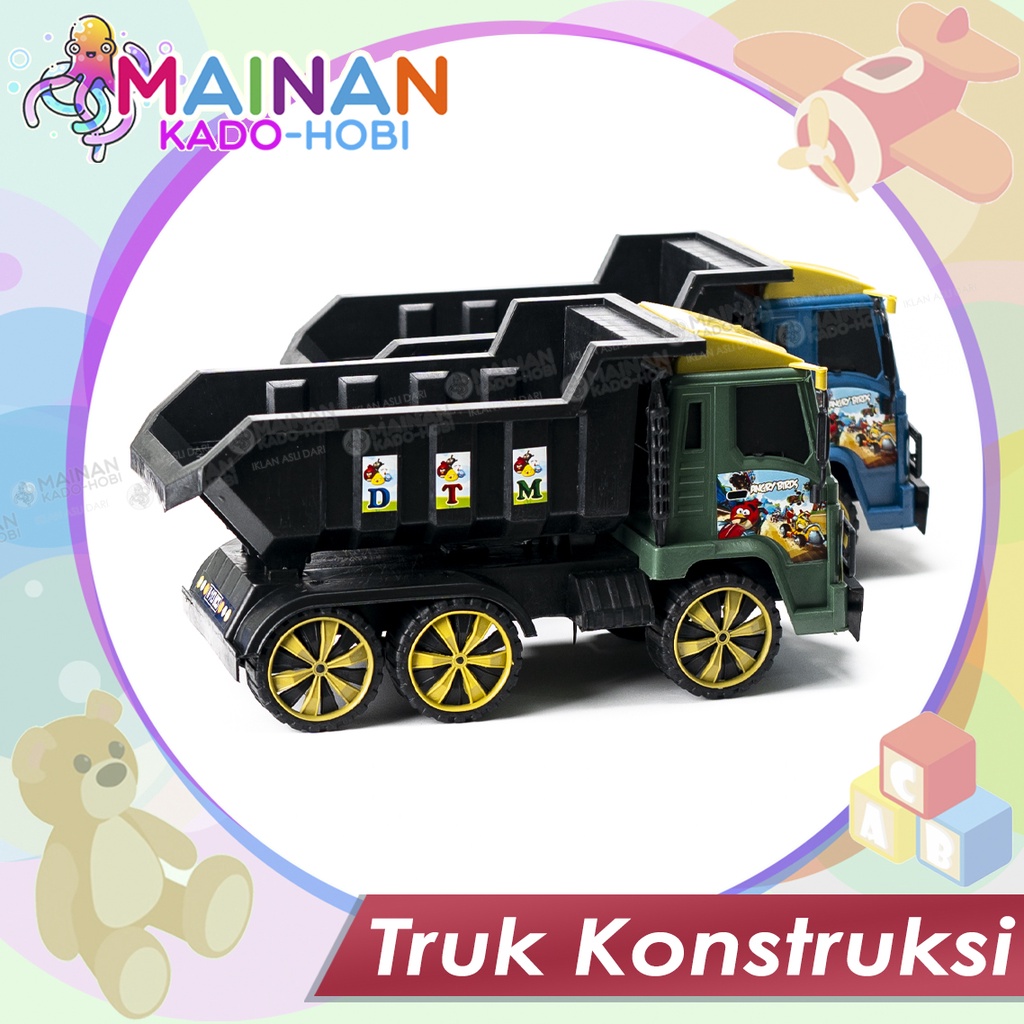 MAINAN ANAK DIECAST MOBIL TRUK KONSTRUKSI DUMP TRUCK