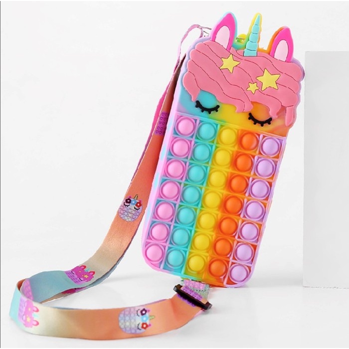 Tas Unicorn Pop It - Rainbow Makaron BESAR