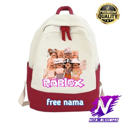 tas roblox tas ransel sekolah anak perempuan dan laki laki unisex