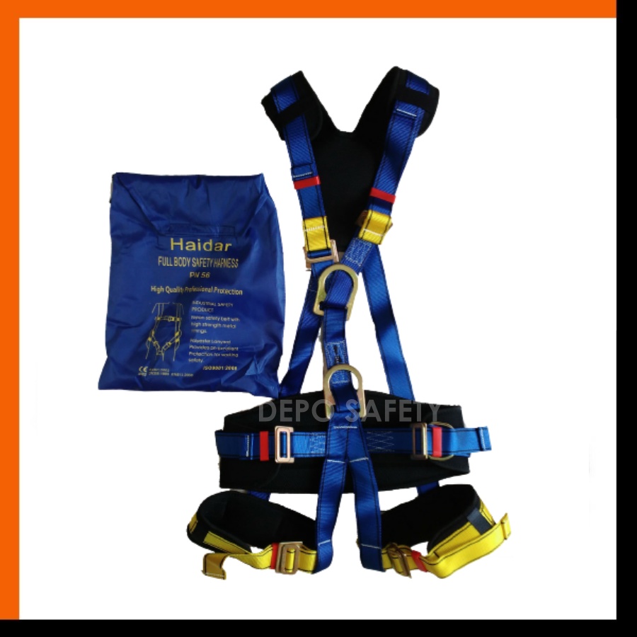 Full Body Harness Haidar Pn 56 Plus Doubel Hook Lanyard Absorber