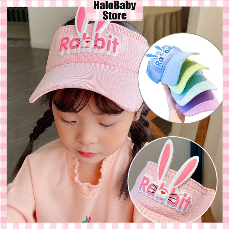 [rumahbayipdg] Topi Anak Rajut  Anti Uv Topi Sport Anak Perempuan Visor Pantai Lucu