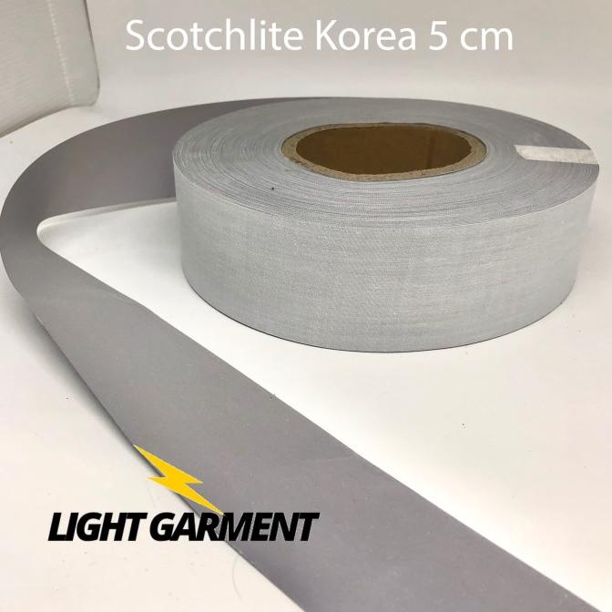 

[BISA COD] Scotchlite skotlet scotlight pita pemantul cahaya kain KOREA 5 cm