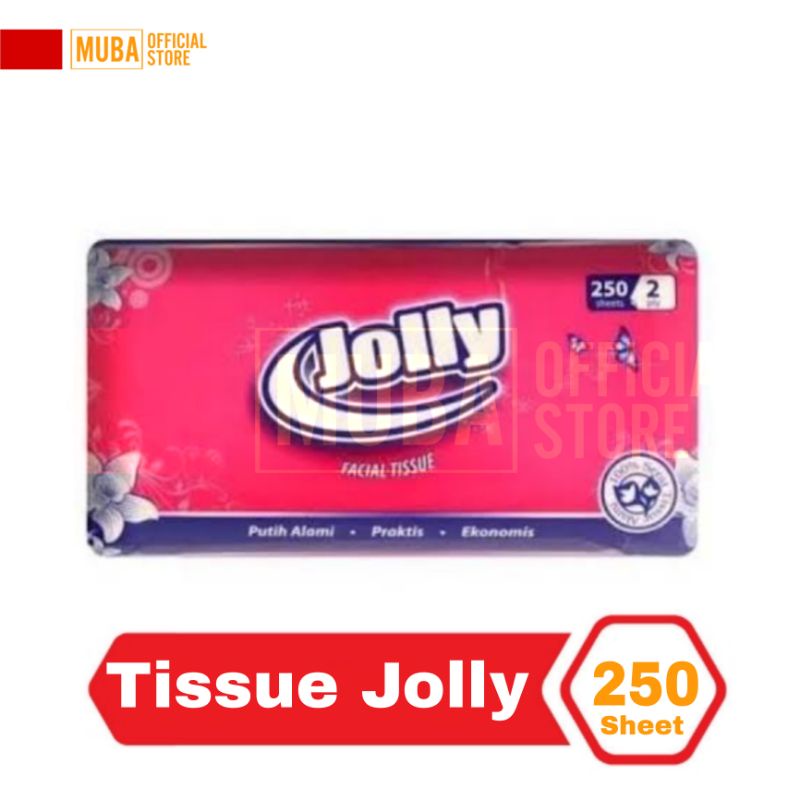 Tissue Jolly 250 Sheets 2 Ply 4 Pcs / paket tisu jolly 4 pcs 250 sheets 2 ply