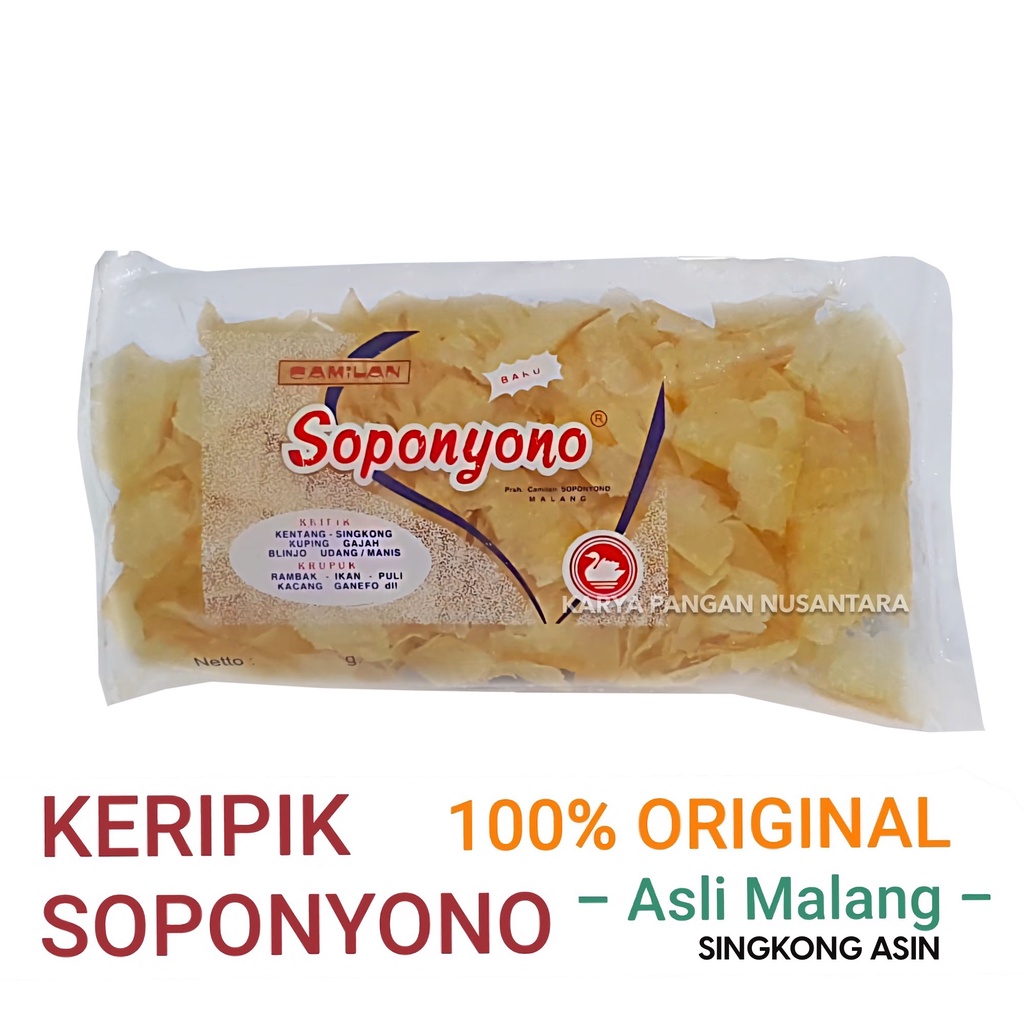 

KERIPIK SINGKONG ASIN SOPONYONO ORIGINAL KRIPIK SINGKONG ASIN SNACK SINGKONG ASIN ASLI MALANG