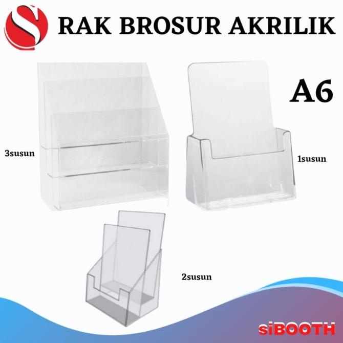 

Akrilik tempat brosur ukuran A6