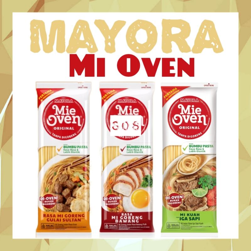 《OS3》 Mayora Mie Oven mi kuah iga sapi / goreng bawang / gulai sultan