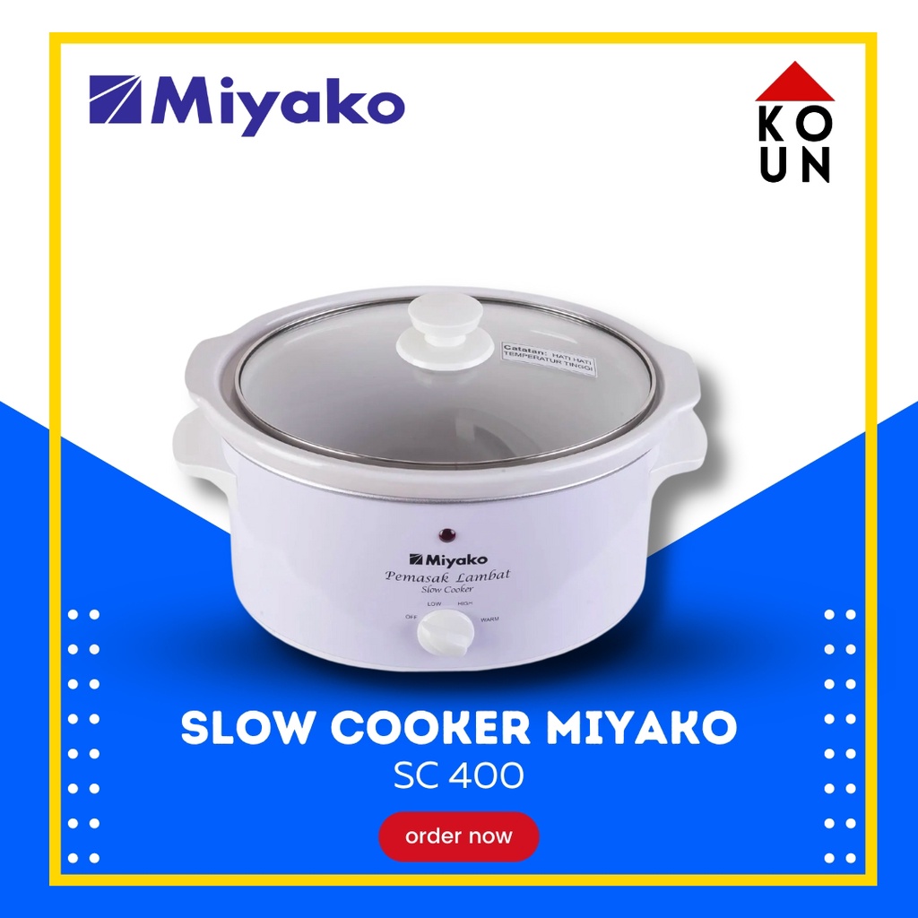 (COD READY) MIYAKO SLOW COOKER SC-400 / SC400 / SC 400 - 3 Liter / COOKER POT / Garansi Resmi