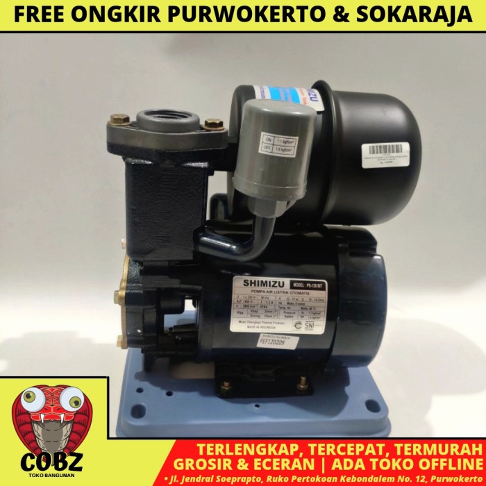 SHIMIZU PS 130 POMPA AIR SUMUR DANGKAL SEMI JET PUMP OTOMATIS