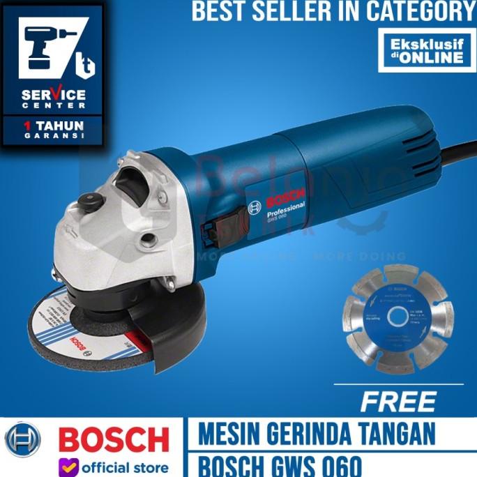 Bosch Mesin Gerinda Tangan Listrik GWS 060 4 Inch + Mata Potong Granit belanjate77 Berkualitas