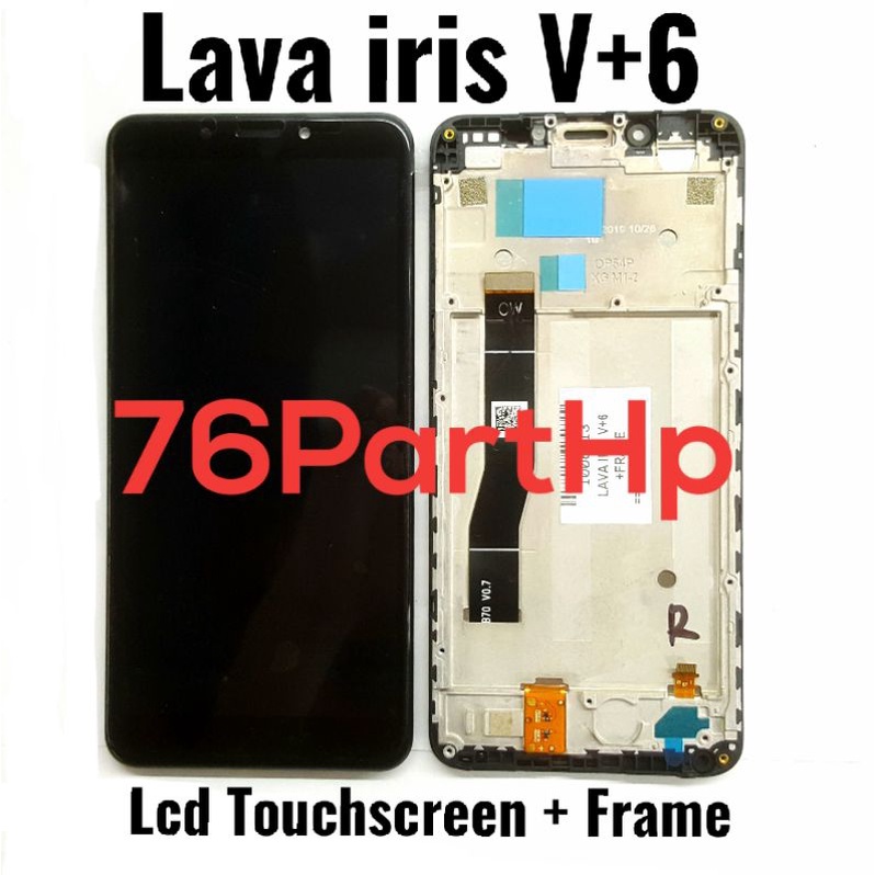 Ori Oem lcd Touchscreen Fullset plus frame Lava iris V+ 6